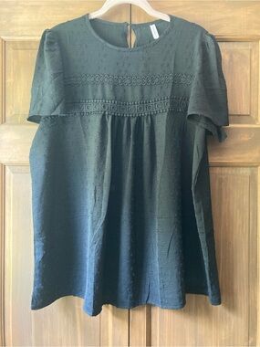 Falechay Black Swissdot SS Top 2X